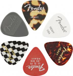 198-0100-500 351 Shape Fender Hip Variety Guitar Pick Pack Material Medley Heavy 6 1980100500