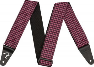 099-0709-056 Genuine Fender Pink Houndstooth Guitar and Bass Strap 0990709056