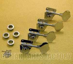 P2682 Ping Open Gear Chrome F-style for Fender and Squier Bass Machine Heads Set 0f 4 