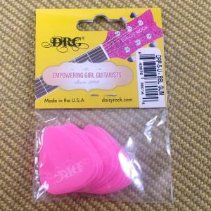DRP-5-U Daisy Rock Bubble Gum Pink Premium 12 Pack Guitar Picks 