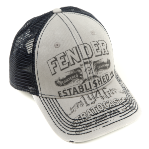 910-6647-000 Fender Strat Guitar Trucker Hat Grey One Size 9106647000