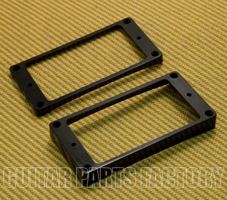 HMRVBARCHSET Plastic Vintage Black Archtop Humbucker Pickup Ring Set