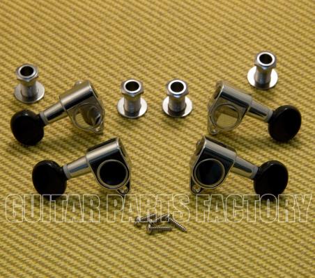 PS02-C Ukulele 2+2 Black Button Chrome Machine Heads