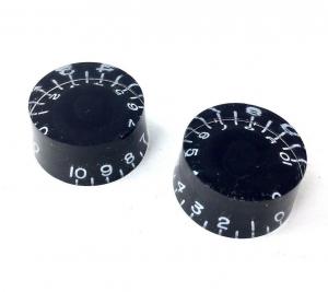 PK-0130-L23 (2) Black Lefty Speed Knobs Fits USA Split Shaft Pots