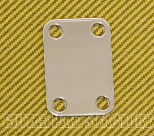 HN-003-N Small Nickel 4-Bolt Neck Plate for Tenor Tele Guitar, Cigar Box and Ukulele