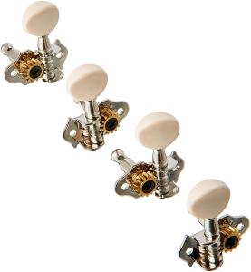 9NW Grover Sta-Tite Geared Ukulele Tuning Pegs White Pegs