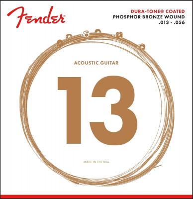 073-0860-408 Genuine Fender Acoustic Guitar Strings 860M Phosphor Bronze Dura-Tone Coated 13-56 0730860408