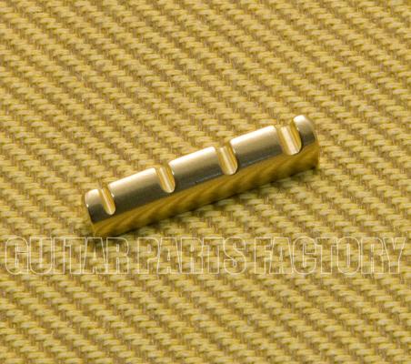 BN-N3CR-B 43mm Slotted Polished Brass 4-String Bass Nut