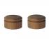 PK-KW302 (2) Walnut Wood Large Natural Press Fit Knobs 6mm Guitar and Bass