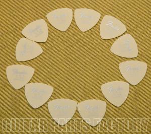 198-7346-800 (12) Genuine Fender Dura-Tone 346 Shape Picks Olympic White 1987346800