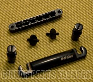 Wilk-Combo-B Wilkinson Black Tune-O-Matic Guitar Bridge And Tailpiece Combo Set