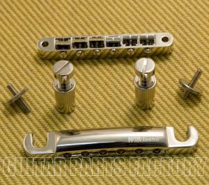 Wilk-Combo-N Nickel Wilkinson Tune-O-Matic Guitar Bridge And Tailpiece Combo Set
