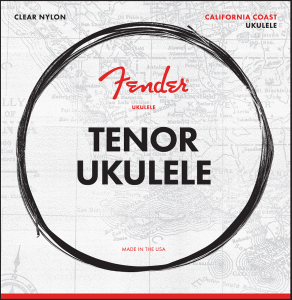 073-0090-404 Genuine Fender California Coast Tenor Ukulele Strings Clear Nylon 0730090404 