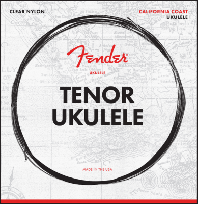 073-0090-404 Genuine Fender California Coast Tenor Ukulele Strings Clear Nylon 0730090404 