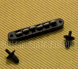 BM-015-B Black Roller Saddle Tune-O-Matic Bridge for various Gibson-style Guitars with M4 Threaded Posts