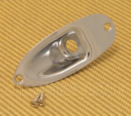 AP-0610-010 Chrome Recessed Jack Plate For Fender Strat Guitar