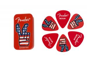 098-0351-004 Fender Limited Peace Sign Artwork on Tin and Picks Medium 0980351004 