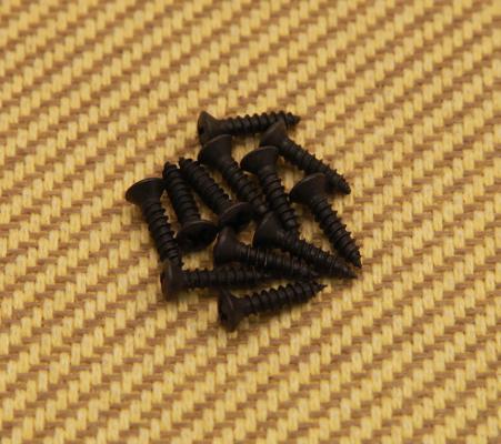 001-8113-049 (12) Genuine Fender Black Pickguard/Control Plate Screws 0018113049