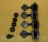 GB400BK-SET 4-Inline Black Bass Tuners w/ Mounting Hardware