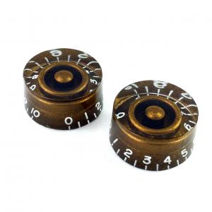 PK-0130-036 (2) Chocolate Brown Speed Knobs For Gibson USA and CTS Split Shaft Pots