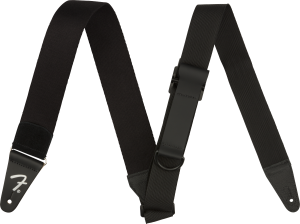 099-0694-306 Fender Right Height Rayon Guitar Strap Black 2 in 0990694306
