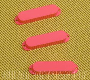 PC-0446-HP (3) Hot Pink Closed Pickup Covers For Strat No Pole Holes