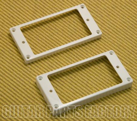 PC-6733-W White Curved-bottom Humbucker Pickup Rings for Epiphone-style