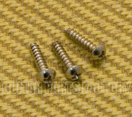 BTMSN (3) Kluson Nickel Trapeze Tailpiece Mounting Screws