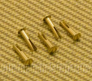 CP47 (5) Trophy Music Replacement Brass Split Rivets for Guitar/Bass Case Repair