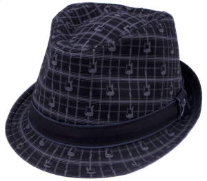 910-6013-306 Fender Guitar Axe Plaid Fedora Hat S/M 9106013306