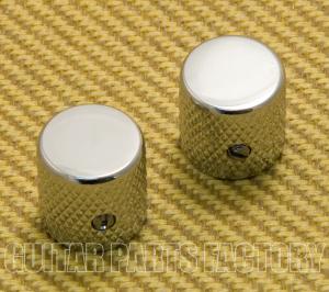 MK-003-C Chrome Barrel Knobs w/Set Screw Flat Top