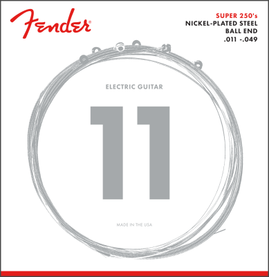 073-0250-408 Genuine Fender Super 250's Guitar Strings .011-.049 0730250408