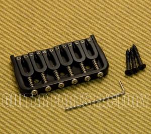 GB-WO6-B Black Hardtail 6 String Fixed Guitar Bridge Style