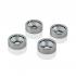HB-007-C (4) Chrome Neck Plate Joint Bushings And Screws for Guitar/Bass
