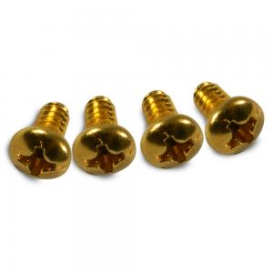 SWM-G (4) Gold Blade Switch Mounting Screws 6-32 x 1/4 Phillips Pan Machine