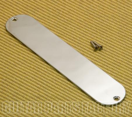 AP-0650-NH-C Chrome Control Plate Tele Style w/no Switch/Jack Holes