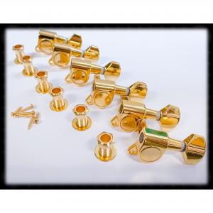 J-07-G  Gold Guitar Tuners Machine Heads 6 inline for Stratocaster/Telecaster