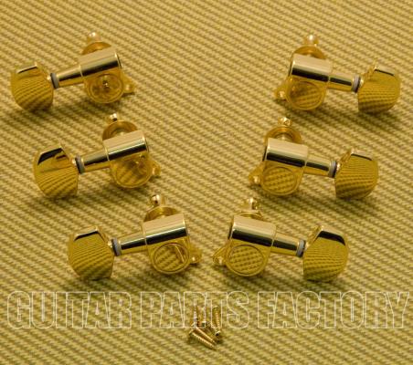 J-03-G Guitar Tuners 3+3 Gold Tuners Kidney Bean Buttons
