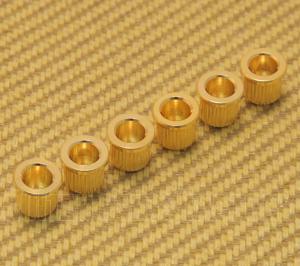 AP-0087-002 (6) Gold Body String Ferrules for Guitar