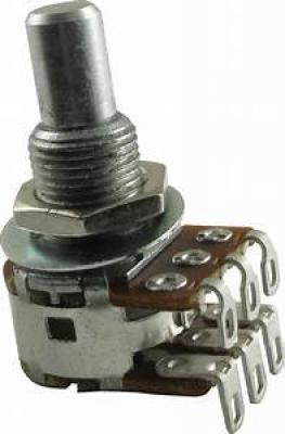 R-VBM2-500KM MN500K Potentiometer Bourns Dual MN Taper Blend-Balance Center Detent Solid Shaft