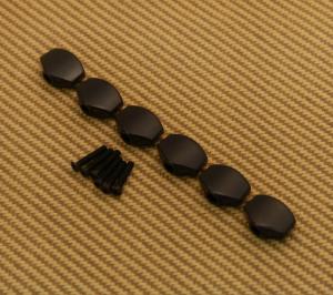 TK-MINI-B (6) Ping Black Buttons Mini Tuner Buttons for Mini Squier/Fender