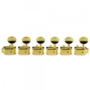 KD-6T-GM Kluson Gold 6 In Line Left Hand Deluxe Series Tuning Machines