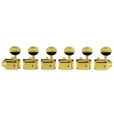 KD-6T-GM Kluson Gold 6 In Line Left Hand Deluxe Series Tuning Machines