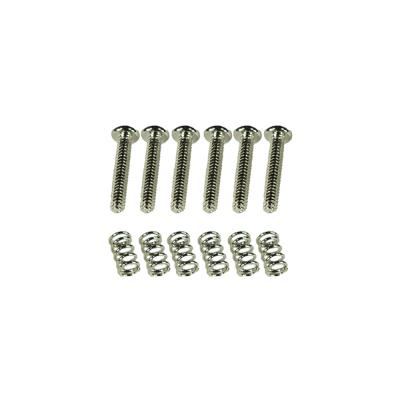 KISSN Kluson Vintage Tremolo Saddle Intonation Screw & Spring Set Nickel