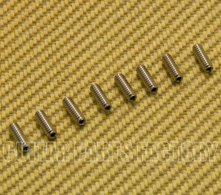 GS-3384-005 (8) Stainless Bridge Height Screws for Telecaster