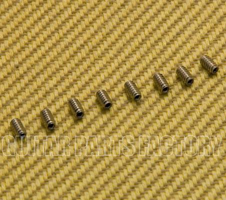 GS-3382-005 (8) Stainless Bridge Height Screws for Bass or Tele