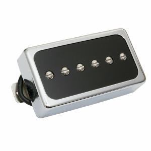 PU-SHA66C-B P90 Artec Splendor Humbucker Sized Bridge Pickup Chrome/Bk w/Ring Alnico 5