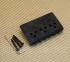 SB-015-B Hardtail Through-Body Guitar Bridge/Modern Saddles Black w/ Mounting Screws