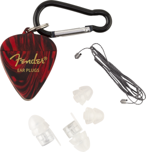 099-0544-000 Fender Professional Hi-Fi Ear Plugs with Pick-shaped Keychain Case 0990544000