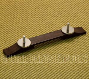 008-0622-200 Genuine Gretsch Rosewood Bridge Base w/ Nickel Wheels & Studs 0080622200